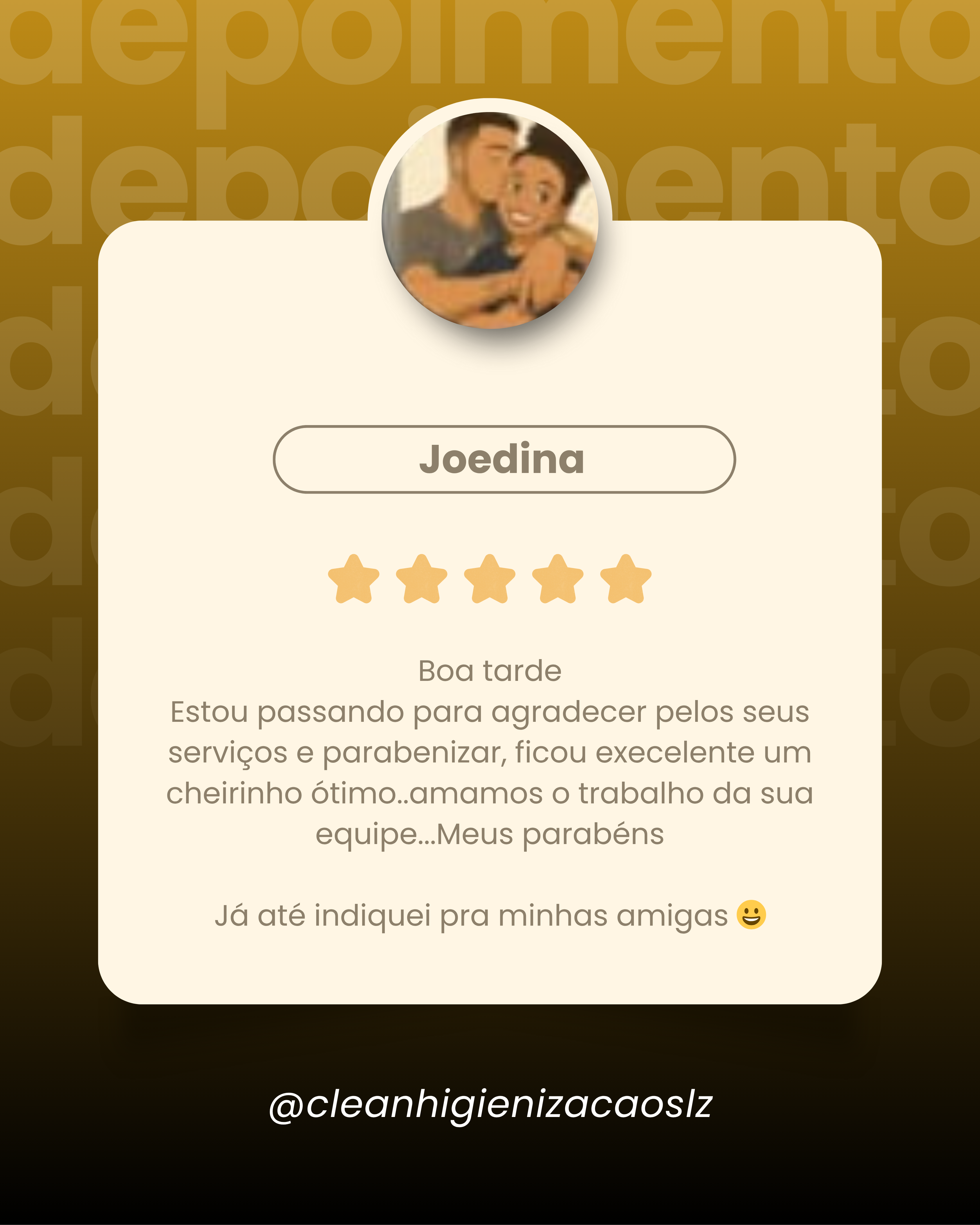 Post Instagram Depoimento de Clientes Feedback Moderno Marrom (1)