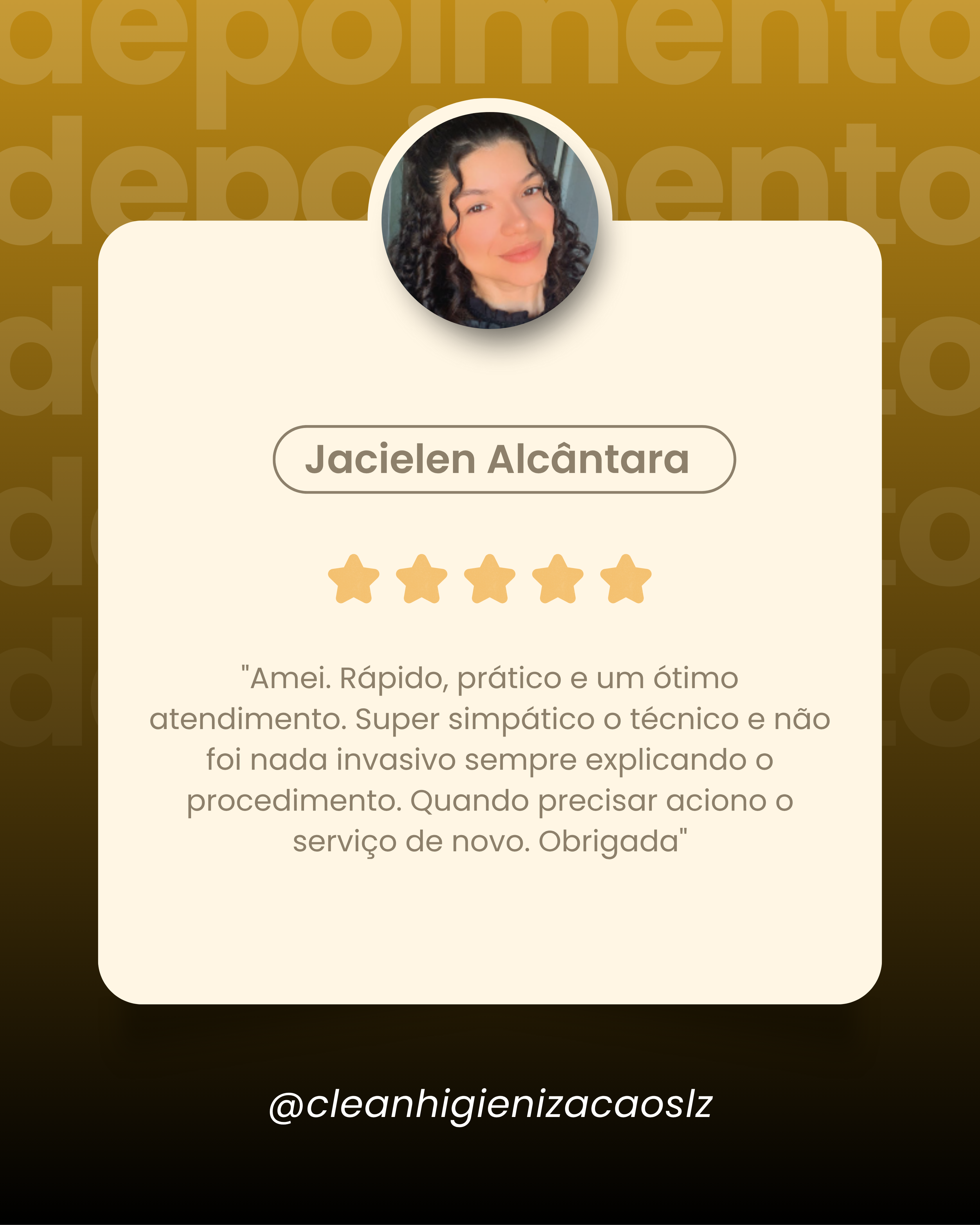 Post Instagram Depoimento de Clientes Feedback Moderno Marrom